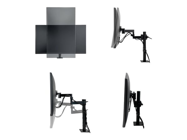 ARCTIC X1 - Monteringssett (leddarm, klemme, VESA-adapter) - for Skjerm - stål, sink-legering - matt svart - skjermstørrelse: inntil 43" / 49' (ult...