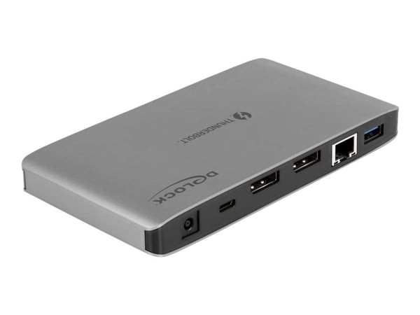 Delock - Dokkingstasjon - Thunderbolt 3 - 2 x DP - 1GbE