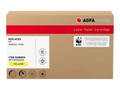 AgfaPhoto - Gul - yhteensopiva - boks - Genproduceret - tonerpatron (vaihtoehtoisesti: HP 415A) - HP Color LaserJet Pro M454, MFP M479 -laitteille