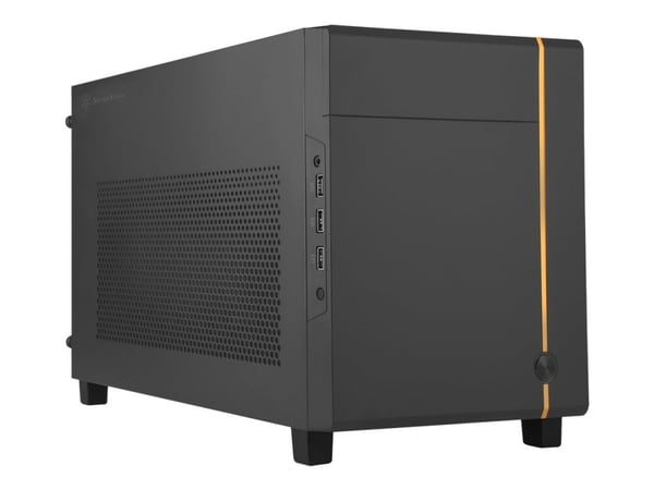 SilverStone SUGO SG14B - Tower - Mini-DTX - ingen strömförsörjning (ATX / PS/2) - svart - USB/ljud