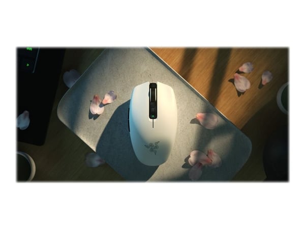 Razer Orochi V2 - Mus - høyrehendt - optisk - 6 knapper - trådløs - Bluetooth, 2.4 GHz - hvit