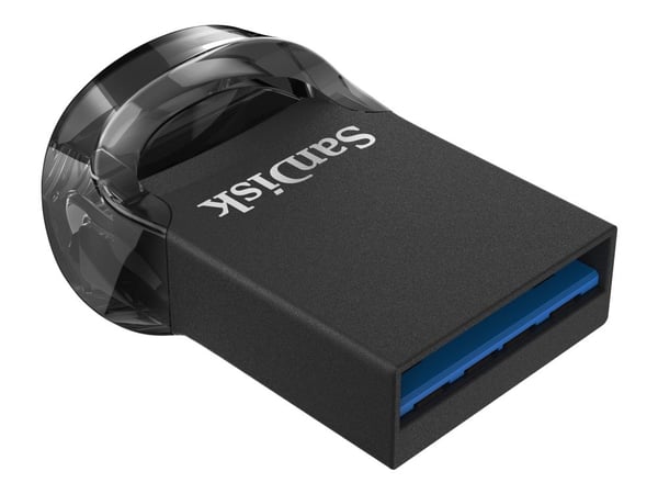 SanDisk Ultra Fit - USB-flashstasjon - 32 GB - USB 3.1 - svart (en pakke 3)