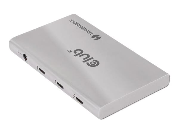 Club 3D Thunderbolt 4 Portable 5-in-1 Hub with Smart Power - Dokkingstasjon - Thunderbolt 4 - 100 watt