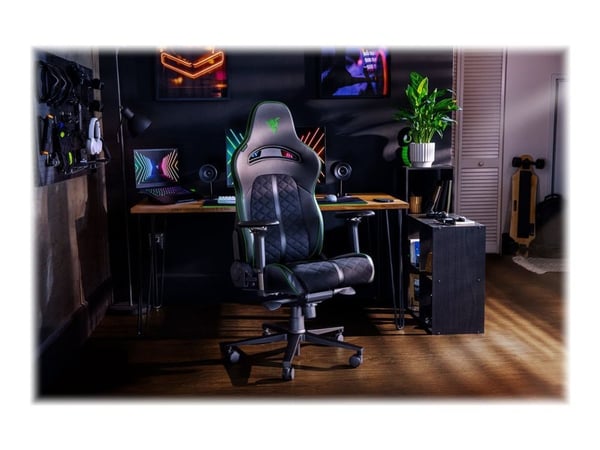 Razer Enki - Stol - armlener - T-formet - tipping - roterende - støpt polyuretanskum med høy tetthet, elastomerisk polyuretan (EPU), stålramme, alu...