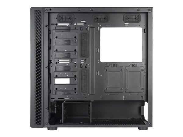 SilverStone Seta Q1 - Mid tower - SSI EEB - ingen strømforsyning (ATX / PS/2) - svart - USB/lyd