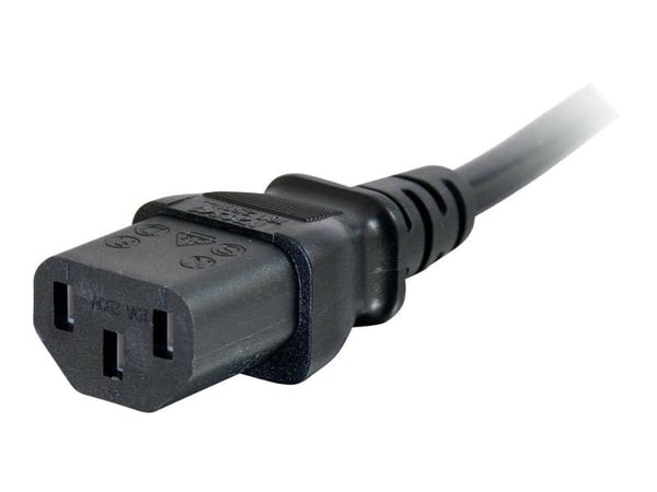 C2G Universal Power Cord - Strömkabel - power CEE 7/7 (hane) till power IEC 60320 C13 - 2 m - formpressad - svart - Europa