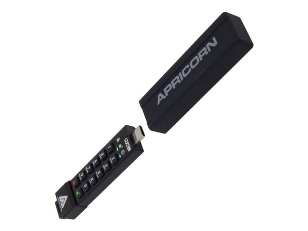 Apricorn Aegis Secure Key 3NXC - USB-flashstasjon - kryptert - FIPS 140-2 Level 3 - 64 GB - USB-C 3.2 Gen 1 - TAA-samsvar