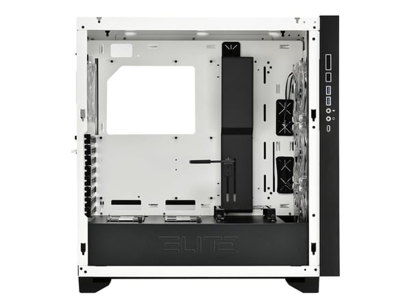 Sharkoon Elite Shark CA300T - - forlenget ATX / SSI EEB - sidepanel med vindu (herdet glass) - ingen strømforsyning - hvit - USB/lyd