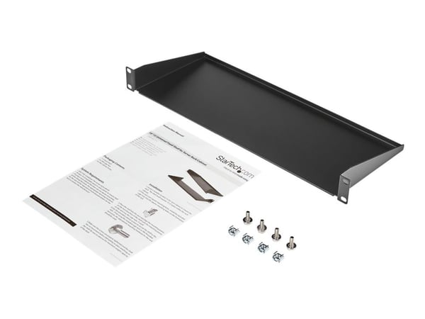 StarTech.com CABSHELF1U, Hylly, Terästä, musta, 1,23 kg
