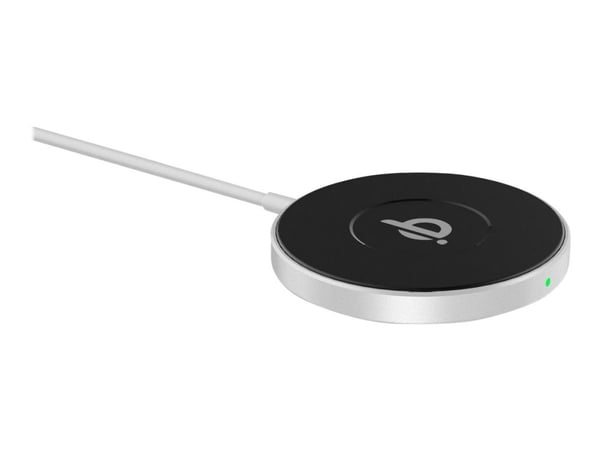 eSTUFF - Trådløs ladematte - 15 watt - 3 A - PD 3.0, QC 3.0 (magnetisk) - hvit, aluminium - for Apple iPhone 12, 12 mini, 12 Pro, 12 Pro Max