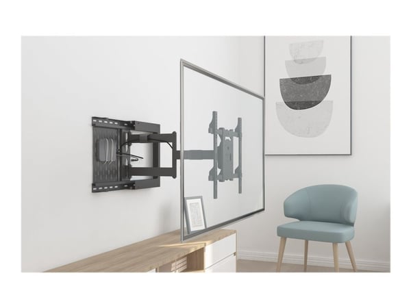 Multibrackets M Hospitality Flexarm with STB Enclosure - Brakett - for LCD-skjerm - metall - svart - skjermstørrelse: 37"-70" - veggmonterbar