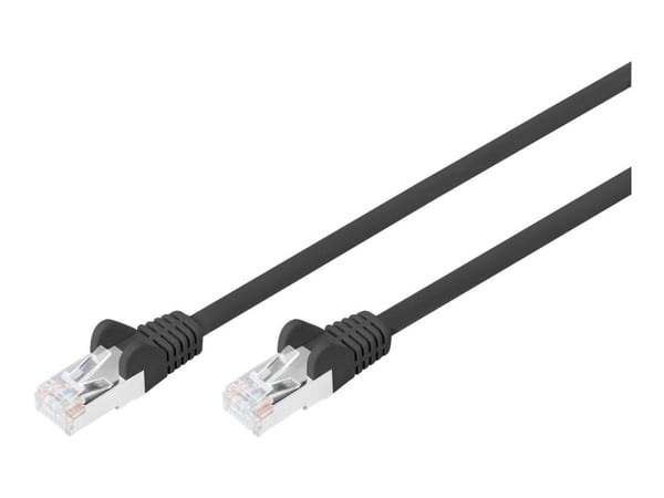 DIGITUS - Koblingskabel - RJ-45 (hann) til RJ-45 (hann) - 10 m - SFTP, PiMF - CAT 6 - halogenfri, formstøpt, uten hindringer - svart