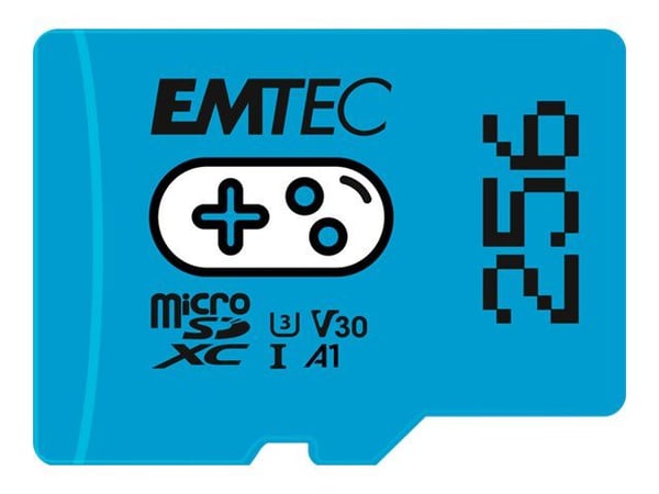 EMTEC Gaming - Flashminnekort - 256 GB - A1 / Video Class V30 / UHS-I U3 - microSDXC UHS-I - blå