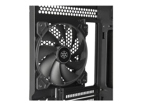 SilverStone Seta Q1 - Mid tower - SSI EEB - ingen strömförsörjning (ATX / PS/2) - svart - USB/ljud