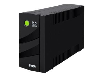EVER DUO 550 PL AVR USB - UPS - AC 230 V - 330 Watt - 550 VA - 1-vaihe - 5 At - USB - lähtöliittimet: 3 EVER DUO 550 PL AVR USB - UPS - AC 230 V - 330 Watt - 550 VA - 1-vaihe - 5 At - USB - lähtöliittimet: 3