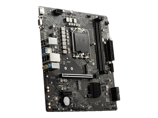 MSI PRO H610M-G DDR4 - Hovedkort - micro ATX - LGA1700-sokkel - H610 Chipset - USB 3.2 Gen 1 - Gigabit LAN - innbygd grafikk (CPU kreves) - HD-lyd ...