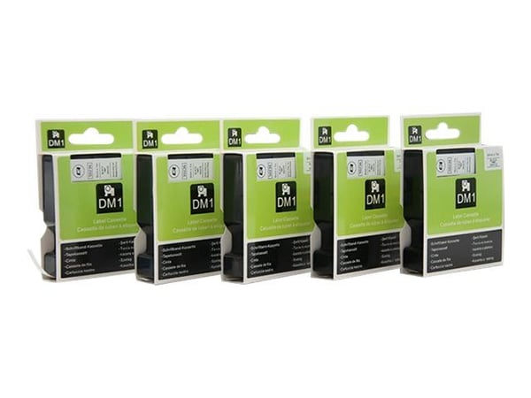 Qoltec - Svart på hvitt - Rull (1,2 cm x 7 m) 1 kassett(er) merketape - for DYMO LabelMANAGER 210D, 280, 360D, 420P, 500TS, PnP, Wireless PnP; DYMO...