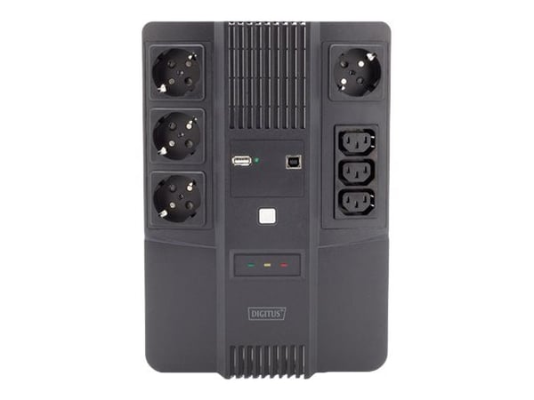 DIGITUS All-in-One UPS - UPS - AC 220-240 V - 360 watt - 600 VA - 7 Ah - USB - utgangskontakter: 7