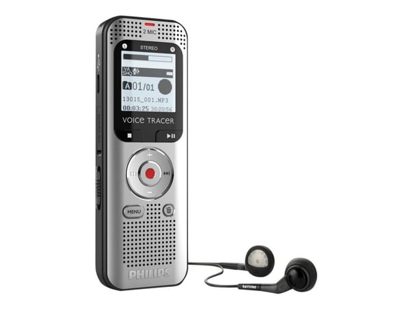Philips Voice Tracer DVT2010 - Taleopptaker - 8 GB - aluminiumssølv