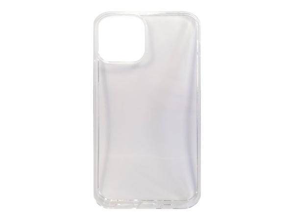 eSTUFF Soft Case - Baksidedeksel for mobiltelefon - UV-belagt termoplast-polyuretan - gjennomsiktig, blank - for Apple iPhone 12, 12 Pro