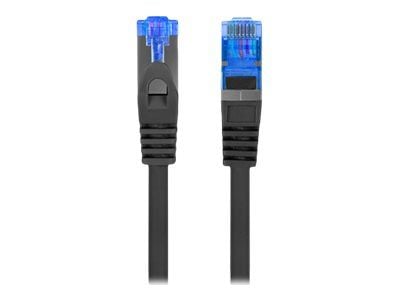 Lanberg - Liitäntäkaapeli - RJ-45 (uros) RJ-45 (uros) - 2 m - S/FTP - CAT 6a - säikeistetty - musta, RAL 9004