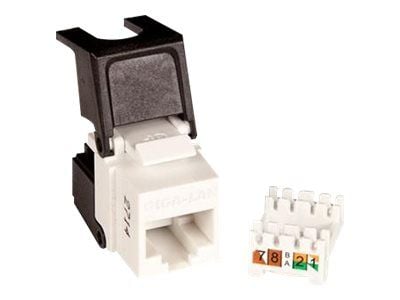 Lanview PRO - Modulaarinen sisäkkäin - Cat 5e, suojaamaton, käännettävä - CAT 5e - UTP - RJ-45 - musta, valkoinen