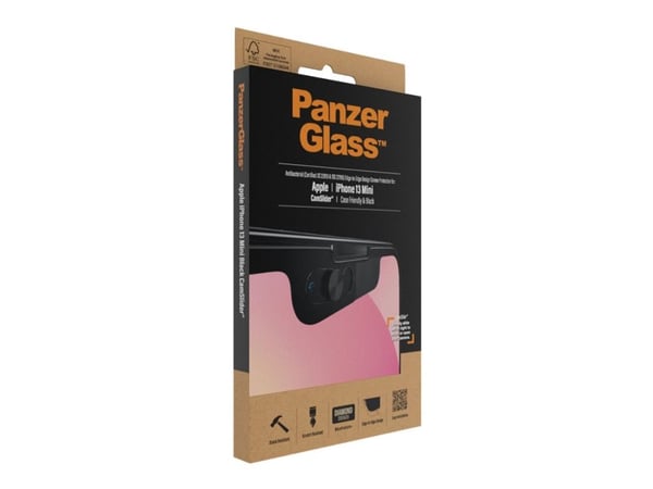 PanzerGlass CamSlider - Skjermbeskyttelse for mobiltelefon - glass - krystallklar - for Apple iPhone 13 mini