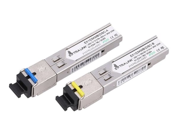 Extralink - SFP (mini-GBIC) transceiver modul - GigE, Fibre Channel, SONET - WDM - SC enkelttilstand - op til 3 km - OC-24 LR-1 - 1310 nm / 1550 nm...