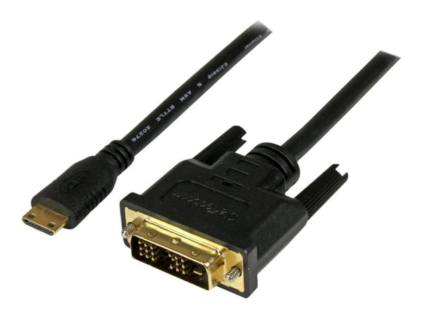 Startech 2m Mini HDMI to DVI-D Cable - M/M - 2 meter Mini HDMI to DVI Cable - 19 pin HDMI (C) Male to DVI-D Male - 1920x1200 Video (HDCDVIMM2M) - A...