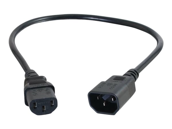C2G Computer Power Cord Extension - Förlängningskabel för ström - power IEC 60320 C13 till IEC 60320 C14 - AC 250 V - 5 m