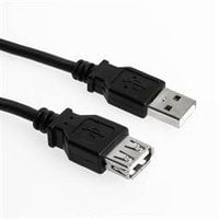 Sharkoon - USB-forlengelseskabel - USB (hann) til USB (hunn) - USB 2.0 - 1 m - svart