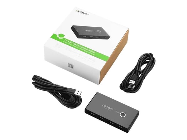 Ugreen - USB sharing switch til periferiudstyr - 4 x USB 2.0 - pöytätietokoneet