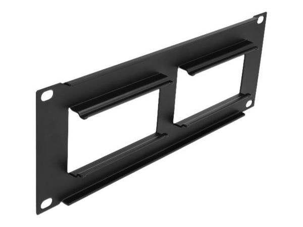 Delock - Patch-panel - rackmontering - svart - 2U - 10"