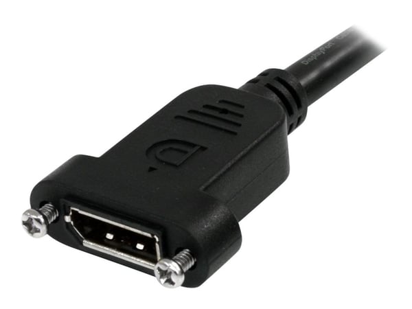 StarTech 3 ft / 91 cm 20 pin DP DisplayPort Extension Panel Mount Cable - DisplayPort to DisplayPort - Male to Female (DPPNLFM3PW) - DisplayPort-ka...