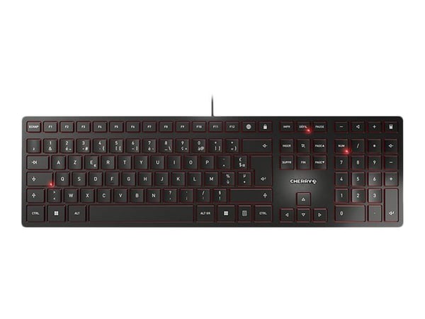 CHERRY KC 6000 SLIM - Tastatur - USB - Fransk - tastsvitsj: CHERRY SX - svart