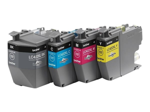 Brother LC422XL - 4 pakker - sort, gul, cyan, magenta - original - blækpatron - for Brother MFC-J5340DW, MFC-J5345DW, MFC-J5740DW, MFC-J6540DW, MFC...