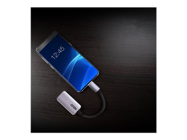 ATEN UC3008A1 - Video/audio-adapter - USB-C (hann) til HDMI (hunn) - USB 3.2 Gen 1 / Thunderbolt 3 / DisplayPort (Alt Mode) - 15.4 cm - 4 K 60 Hz (...