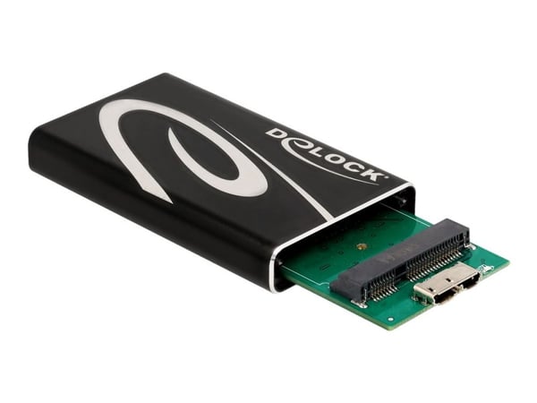 DeLOCK 42006, SSD-kotelo, mSATA, 5 Gbit/s, USB-liitettävyys, Musta
