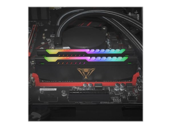 Patriot Extreme Performance Viper Steel RGB - DDR4 - sett - 16 GB: 2 x 8 GB - DIMM 288-pin - 3200 MT/s / PC4-25600 - CL18 - 1.35 V - ikke-bufret - ...