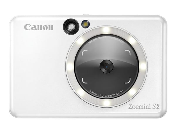Canon Zoemini S2 - Digitalkamera - kompakt med øyeblikkelig bildeskriver - 8.0 MP - Bluetooth, NFC - perlehvit