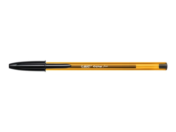 BIC Cristal Fine - Kulepenn - svart - 0.8 mm - fin (en pakke 50)