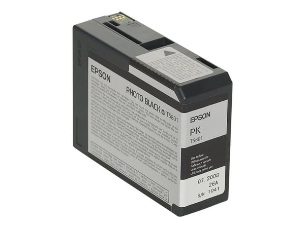 Epson Yksittäispakkaus, valokuvamusta T580100, Väripohjainen muste, 80 ml, 1 kpl