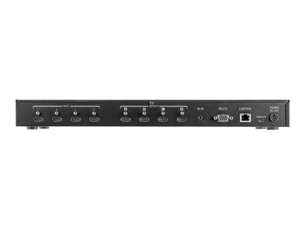 StarTech.com 4x4 HDMI-matrisesvitsj med lyd- og Ethernet-kontroll - 4K 60Hz - HDMI-svitsj - Kan monteres i rack (VS424HD4K60) - Video/lydbryter - D...