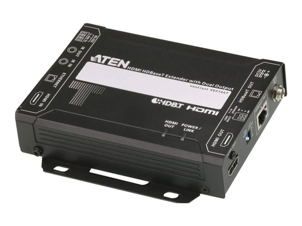 ATEN VanCryst VE814AT - Video/ljud/infraröd/seriell/nätverksförlängare - sändare - HDBaseT - över CAT 5e/6/6a - upp till 150 m