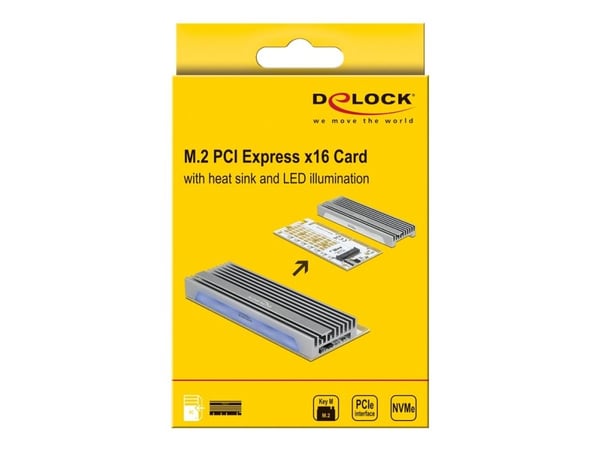 Delock - Lagringskontroll - M.2 - M.2 NVMe-kort - PCIe 4.0 x16