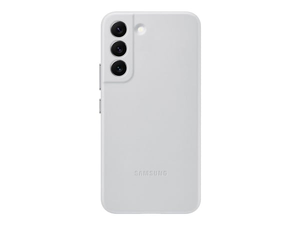 Samsung EF-VS901 - Baksidesskydd för mobiltelefon - genuint läder - ljusgrå - för Galaxy S22