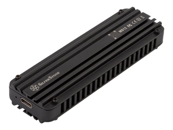 SilverStone MS12 - Förvaringslåda - M.2 - M.2 NVMe Card - USB 3.2 (Gen 2x2) - svart