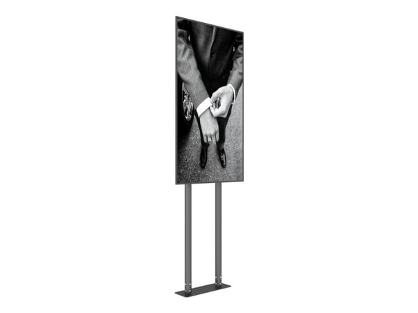 Multibrackets M Pro Dual Pole Floormount - Stativ - for LCD-skjerm - plastikk, aluminium, stål - svart - skjermstørrelse: 65"-90" - plassering på gulv