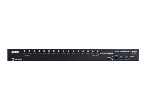 ATEN CS18216 - KVM / lyd / USB-svitsj - 16 x KVM/lyd/USB - 1 lokalbruker - rackmonterbar - DC-strøm