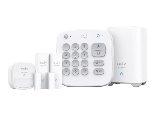 Eufy 5-Piece Home Alarm Kit - Hjemmesikkerhetssystem - trådløs - hvit